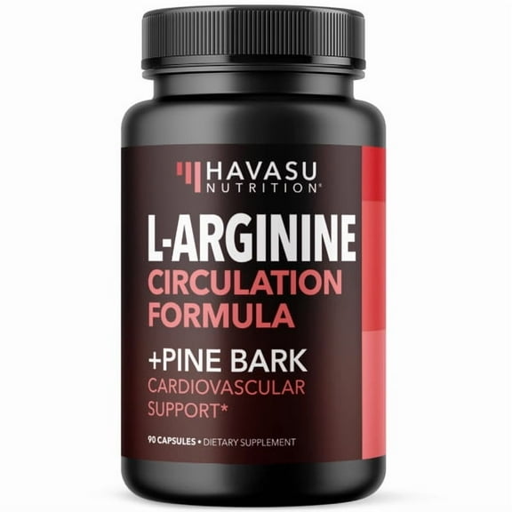 Havasu L-Arginine Supplement for Men, Pine Bark Extract, L-Arginine Nitric Oxide Booster Energy Supplement, 90 Ct