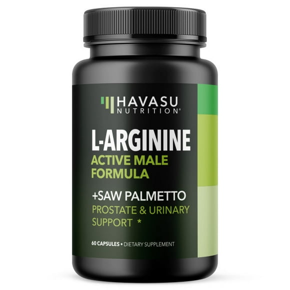 Havasu L-Arginine Supplement with Saw Palmetto for Men, 60 Ct
