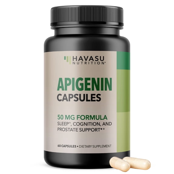 Havasu Nutrition 50mg Apigenin Supplement, Sleep, Cognition, & Prostate Health Support, 60 Capsules