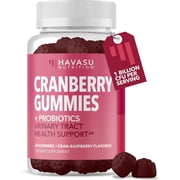 Havasu Nutrition Cranberry Gummies for Women with Probiotics, 1B CFU, Cran-Raspberry Flavor, 60 Count