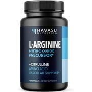 Havasu Nutrition L-Arginine Capsules | L-Arginine Pre-Workout Supplement, 120 Ct