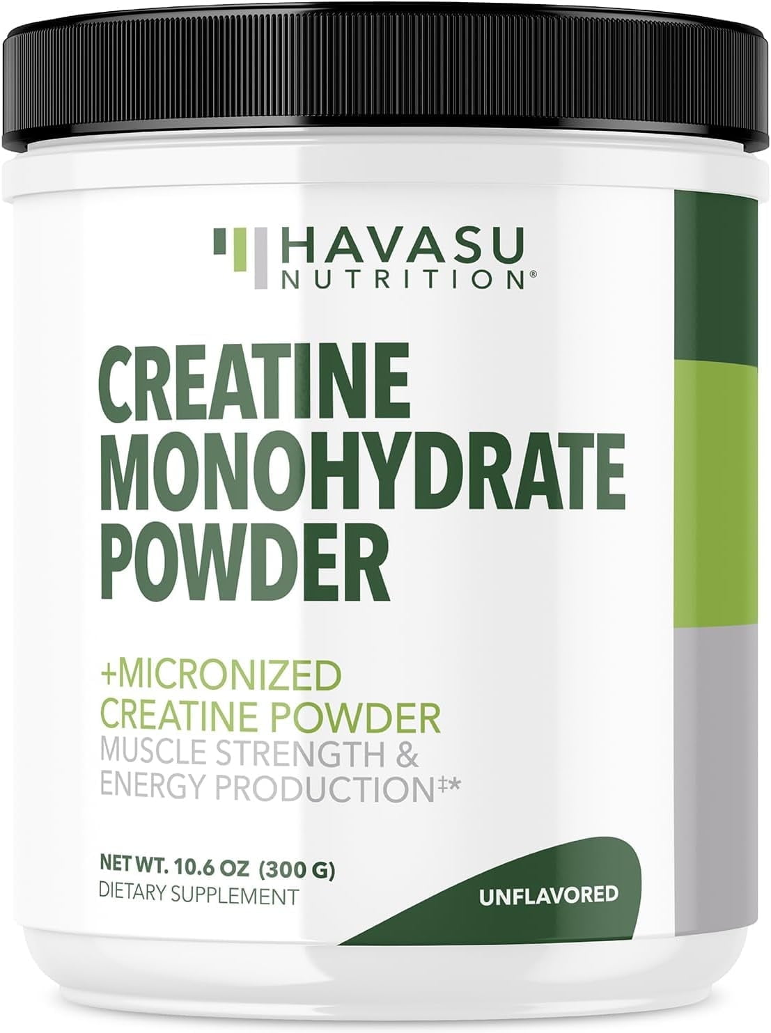 Havasu Nutrition Micronized Creatine Monohydrate Powder - Post Workout Recovery Powder - Muscle, Strength and Energy Production - 5g Unflavored, 60 Servings