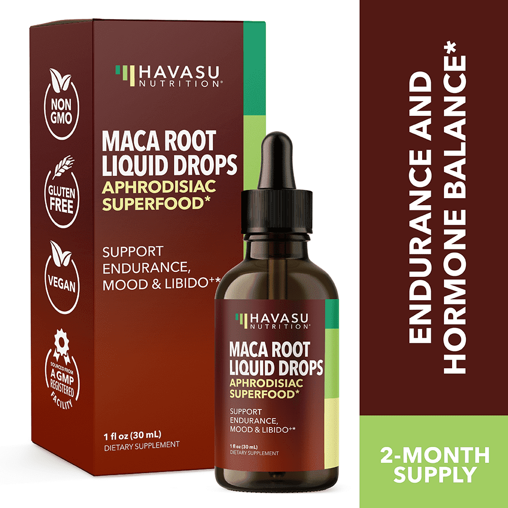 Havasu Nutrition Organic Maca Root Drops | Supports Mood, and Performance for Men & Women | 30 ml