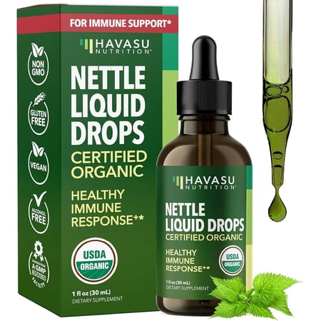 Havasu Nutrition Nettle Leaf Liquid Vitamins Drops, Herbal Extract Dietary Supplements, Immune Support, 1 fl oz