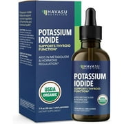 Havasu Potassium Iodide | Iodine Supplement | 1 Year Supply | Iodide Drops | USDA Organic | Nascent Iodine | Vegan, 30 ml