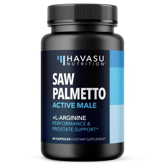 Havasu Saw Palmetto + L Arginine, Hair Growth & Prostate Supplement for Men, 60 Ct
