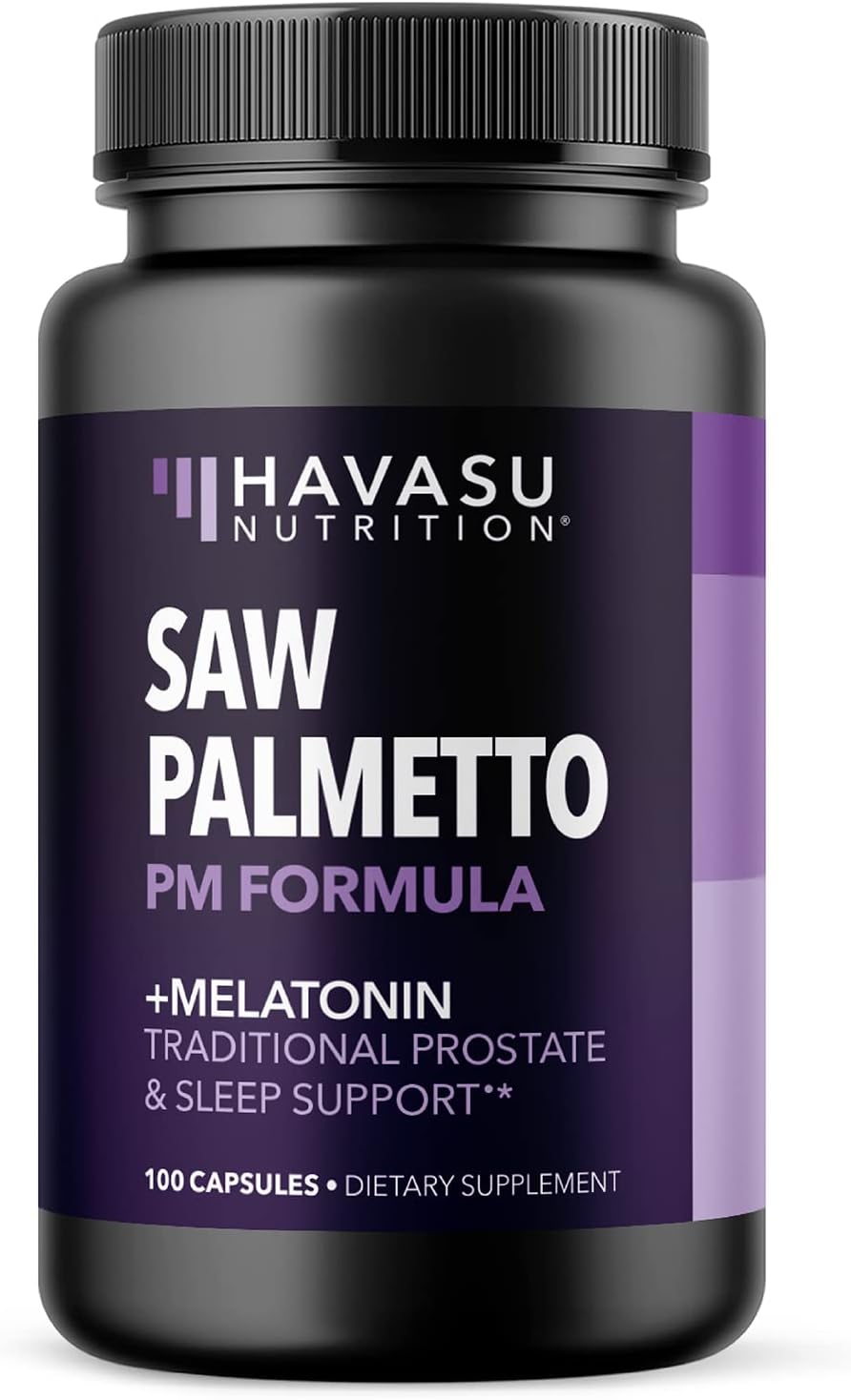 Havasu Saw Palmetto Supplement for Men Natural DHT Blocker Hair Loss Vitamins, 100 Ct