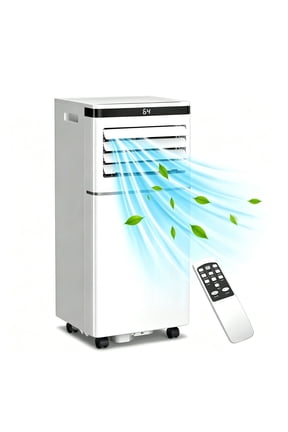 10,000 BTU Portable Air Conditioners Up to 450 sq.ft, 4in1 Standing Smart Cooling AC with Remote, Dehumidifier, Fan, AC Units portable Cools Room, 3 Modes, 24-hour timer, LED Display, Bedroom