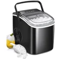 thumbnail image 1 of Havato Countertop Ice Maker, 9 Bullet Ice Cubes in 6 Mins, 26lbs/24H, w/ Scoop & Basket, Matte Black, 1 of 11
