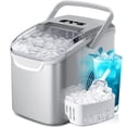 thumbnail image 1 of Havato Countertop Ice Maker, 9 Bullet Ice Cubes in 6 Mins, 26lbs/24H, w/ Scoop & Basket, Platinum Grey, 1 of 8