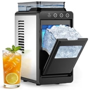 Havato Ice Makers , Countertop Ice Machine 8 Cubes in 6 Mins, 26 lbs/24Hrs,with External 1.2L Large Water Tank, Self-Cleaning Quiet Compact for Home, RV, Campin