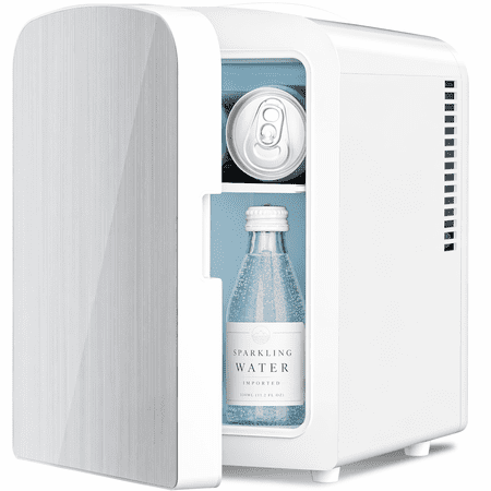 Havato Mini Fridge, Portable 4L/6 Can Personal Cooler – Skincare Fridge, Small Compact Refrigerator,White