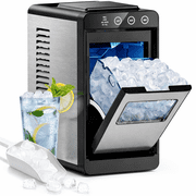 Havato Ice Maker Countertop, 26 lbs/24Hrs, 8 Cubes in 6 Mins,Portable Ice Machine with Self-Cleaning, Quiet Compact Ice Maker for Kitchen, RV, Camping,Silver