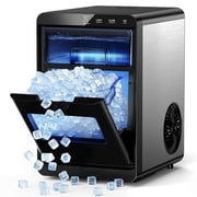 Havato Nugget Ice Maker Countertop,44Lbs/Day Soft Chewable  Nugget Ice Machine  with Self-Cleaning for Home,Stainless Steel