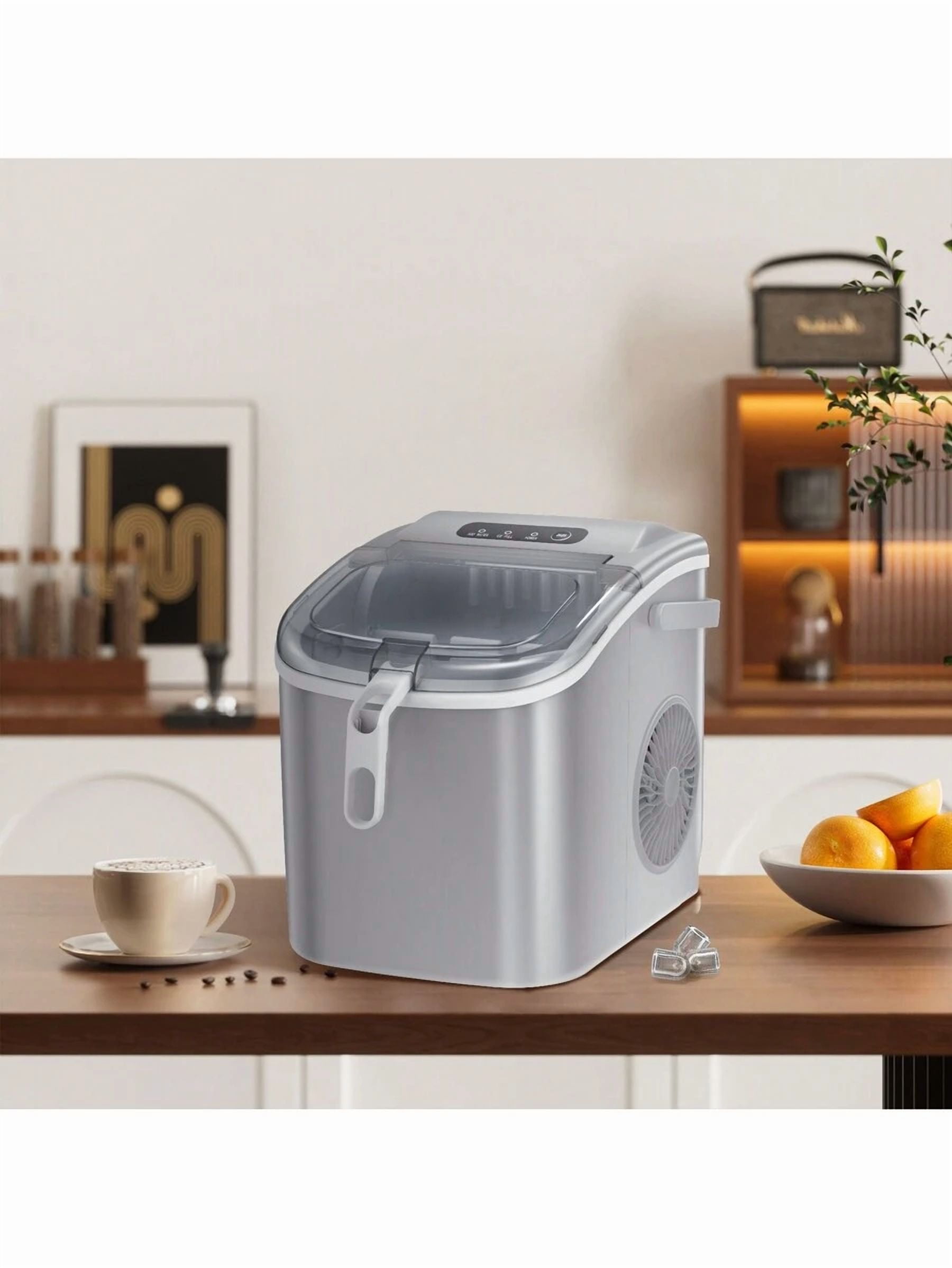 Havato Nugget Ice Maker Countertop,  Self-Cleaning  Ice Maker With Ice Basket & Scoop, 26Lbs/24H, 9 Ice Cubes Ready In 6 Mins, Chewable Ice Maker Machine For Home Camping Party RV