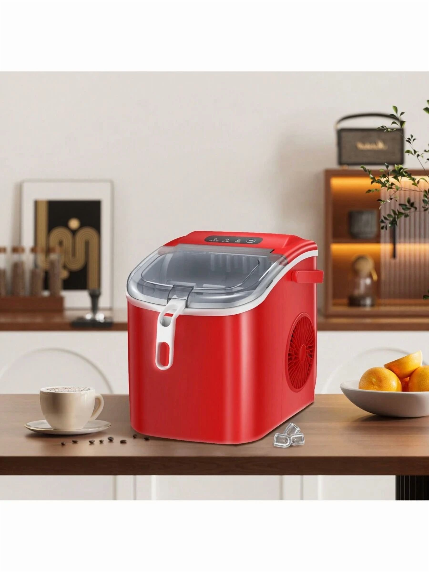 Havato Nugget Ice Maker Countertop,  Self-Cleaning  Ice Maker With Ice Basket & Scoop, 26Lbs/24H, 9 Ice Cubes Ready In 6 Mins, Chewable Ice Maker Machine For Home Camping Party RV