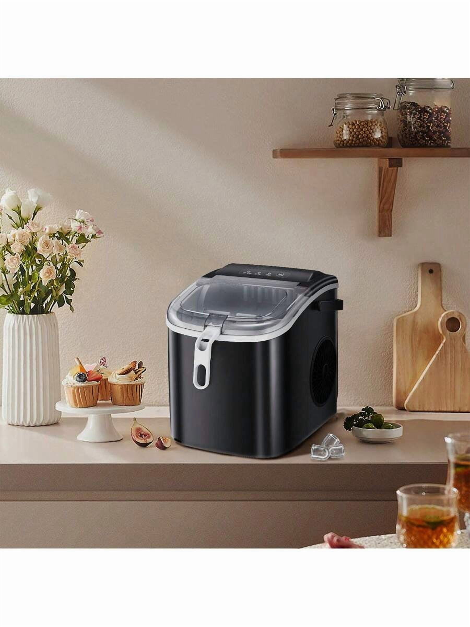 Havato Nugget Ice Maker Countertop,  Self-Cleaning  Ice Maker With Ice Basket & Scoop, 26Lbs/24H, 9 Ice Cubes Ready In 6 Mins, Chewable Ice Maker Machine For Home Camping Party RV
