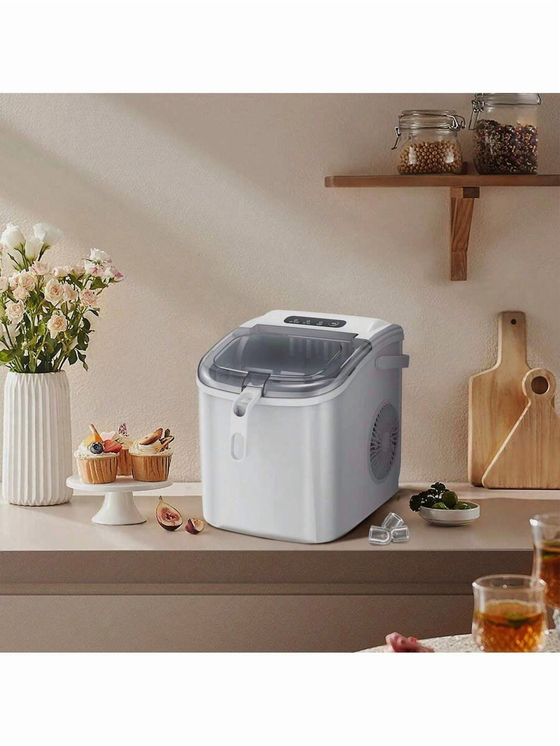 Havato Nugget Ice Maker Countertop,  Self-Cleaning  Ice Maker With Ice Basket & Scoop, 26Lbs/24H, 9 Ice Cubes Ready In 6 Mins, Chewable Ice Maker Machine For Home Camping Party RV