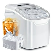 Havato Countertop Ice Maker, 8 Bullet Ice Cubes in 6 Mins, 26lbs/24H, w/ Scoop & Basket, White