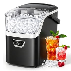 Havato Nugget Ice Maker, Portable Countertop Ice Machine Chewable Crushed Ice | 35Lbs/24H, Self-Cleaning, Quiet & Compact ,Black