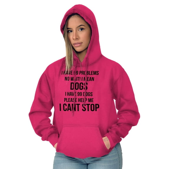 Have 99 Problems Mean Dogs Pet Lover Women Plus Size Graphic Pullover Hoodie Brisco Brands 2X