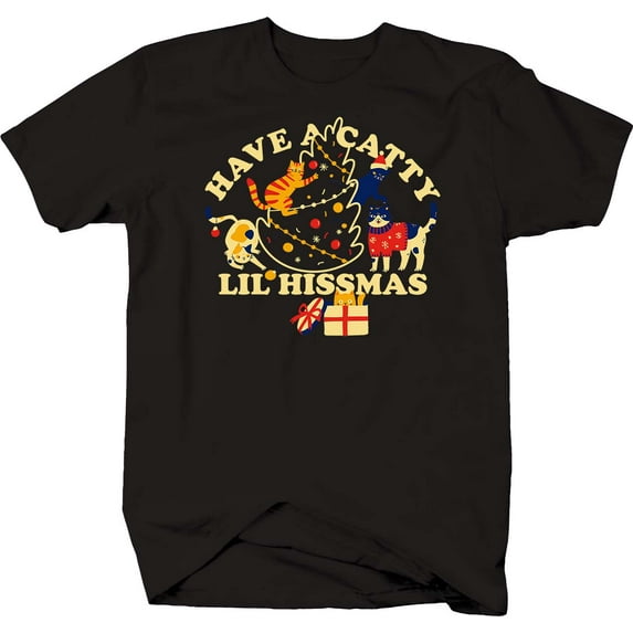 Have A Catty Lil Hissmas Shirt Mens Medium Black
