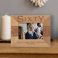thumbnail image 1 of Have A Great 60th Birthday Personalized Wooden Frame-5" x 3 1/2" Brown Horizontal, 1 of 1