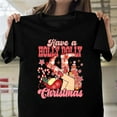 thumbnail image 1 of Have A Holly Dolly Christmas Funny Groovy Retro Holiday Graphic V11236 Unisex T-Shirt, Up to Size 5XL, 1 of 2