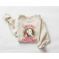 thumbnail image 1 of Have A Holly Dolly Christmas, Women Holiday Sweater, Cowgirl Christmas, Western Christmas Sweatshirt, 1 of 5