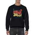 thumbnail image 1 of Have A Holly Jolly Christmas Holiday Men's Sweatshirt, 1 of 4