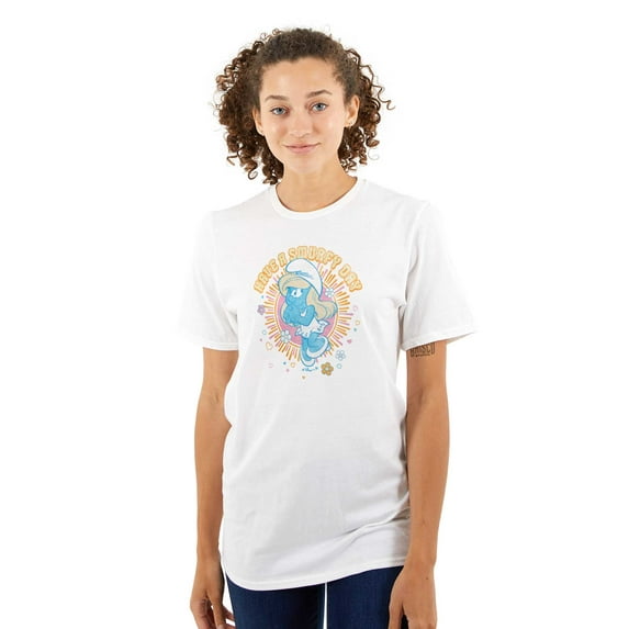 Have A Smurfy Day Smurfette Cartoon Women Plus Size Graphic Tee Tees Brisco Brands 2X