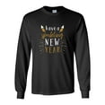 thumbnail image 1 of Have A Sparkling New Year Happy New Year Festive Unisex Adult Long Sleeve T-shirt-Black-5xl, 1 of 4
