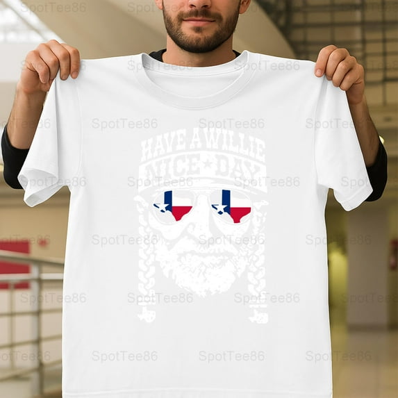 Have A Willie Nice Day Funny Country Music Pun Vintage Retro Graphic V40966 Unisex T-Shirt, Up to Size 5XL