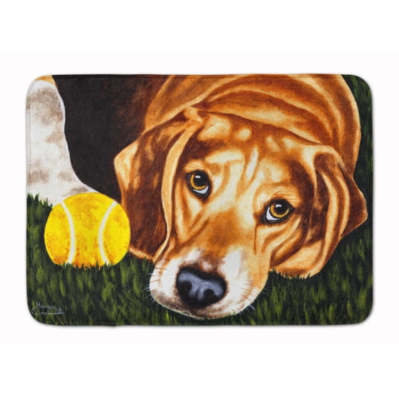 Have Ball Will Travel Beagle Machine Washable Memory Foam Mat