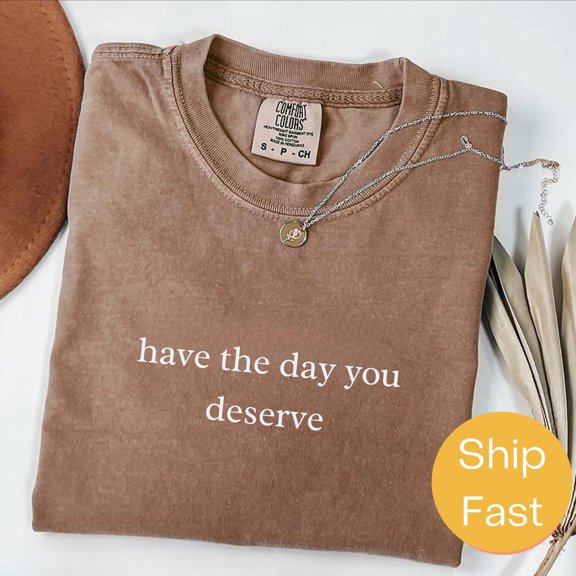 Have Day You Deserve Witty Sarcastic Passive Aggressive T-Shirt All Size S-3XL