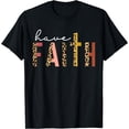 thumbnail image 1 of Have Faith Leopard Cross Jesus Christ God Men Women Kids T-Shirt Black 2X-Large, 1 of 4