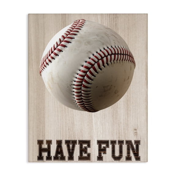 Stupell Industries Have Fun Baseball Canvas Wall Art, design by Marcus Prime, 48 x 36