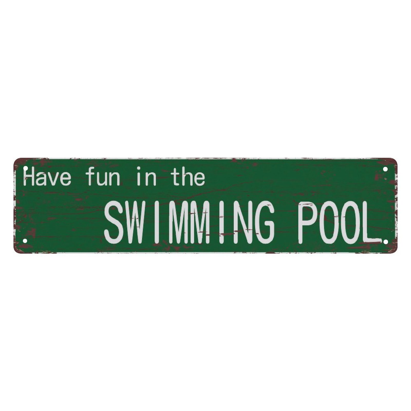 Vintage No Swimming Warning Metal Sign - 12x16 Inch Retro Tin Sign For Man Cave, Bar, Patio Decor