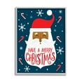 thumbnail image 1 of Have Merry Christmas Patterned Santa Holiday Graphic Art Gray Framed Art Print Wall Art, 1 of 7