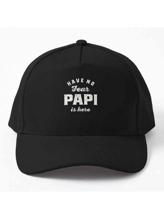 Have No Fear Papi Is Here Baseball Hat, Grandparent Family Hero Statement Design, Classic Cap