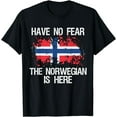 thumbnail image 1 of Have No Fear The Norwegian Is Here Shirt Norway Pride Flag T T-Shirt, 1 of 4