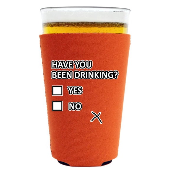 Have You Been Drinking Pint Glass Coolie (Orange)