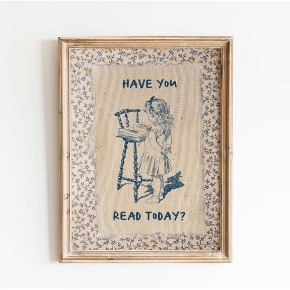 Have You Read Today Cozy Reading Nook Bookish Decor Readers Print, Unframed Paper Poster 8x10in