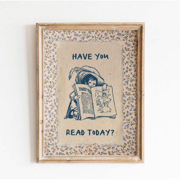 Have You Read Today Cozy Reading Nook Bookish Quote Readers Print Unframed Paper Print
