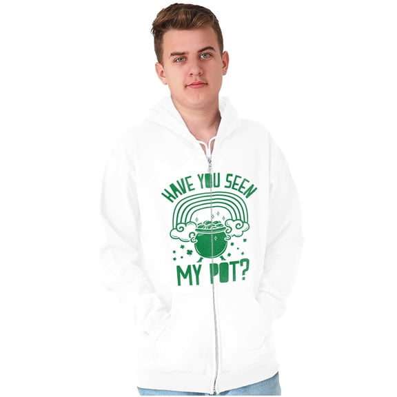 Have You Seen My Pot Holiday Humor Unisex Fleece Graphic Zip Up Hoodie Brisco Brands 2X
