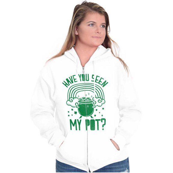 Have You Seen My Pot Holiday Humor Zip Up Hoodie Men's Women's Brisco Brands L