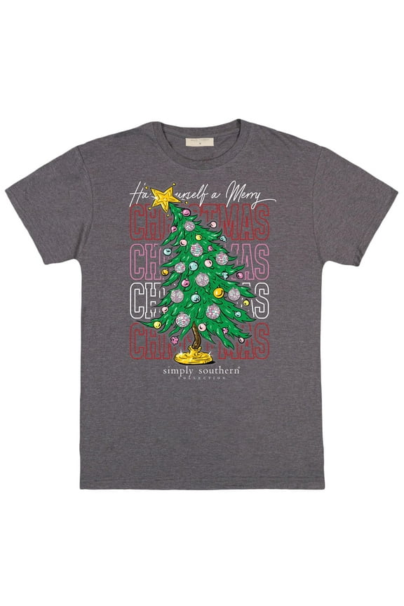 Have Yourself A Merry Christmas - Tree - Adult T-Shirt Large