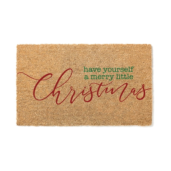 Have Yourself a Merry Little Christmas Doormat - Coir Welcome Door Mat (18"x30")