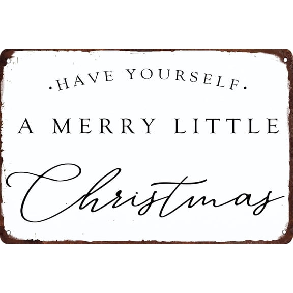 Have Yourself a Merry Little Christmas Metal Tin Sign Funny Christmas Signs Santa Wall Decor for Home Cafe Bar 8x12 Inch