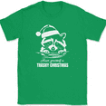 thumbnail image 1 of Have Yourself a Trashy Christmas T-Shirt Funny Racoon Holiday Xmas Humor Tee - Green, 5XL, 1 of 1